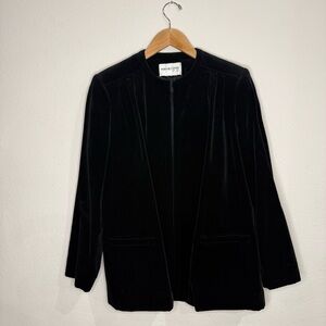 Vintage Roth-Le Cover Sport Open Front Jacket Black Velvet Women’s Size 18?